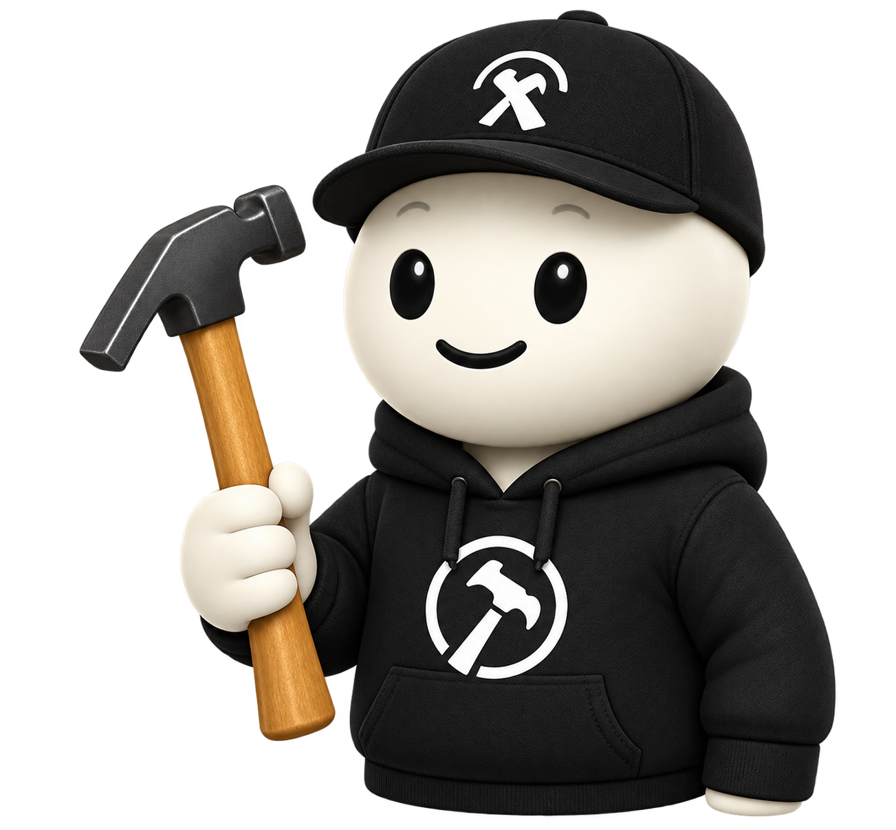 Javi companion avatar holding a hammer